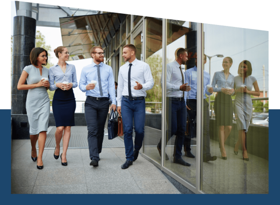 Image of business professionals chatting